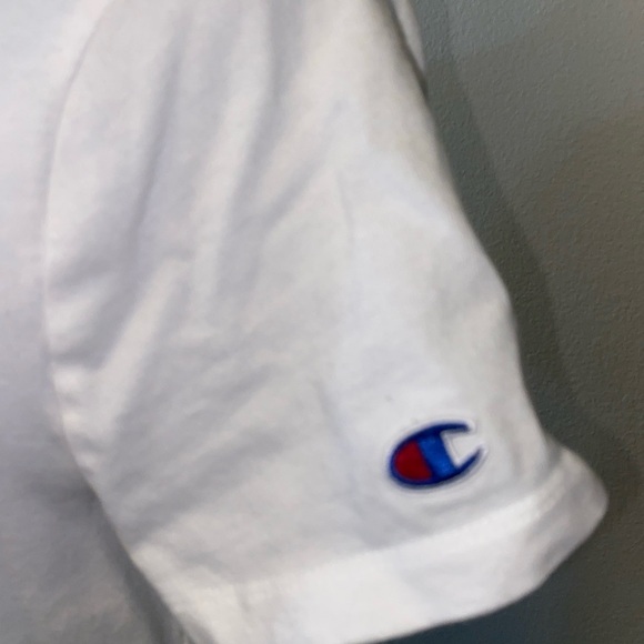 Champion Womens White Athletic T-Shirt Size Small Embroidered Vintage sku053 - Picture 7 of 10